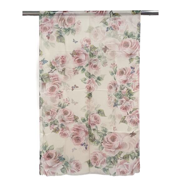 Dolce & Gabbana Floral Printed luxury lightweight silk scarf Shawl Pink Multi - Picture 5 of 11